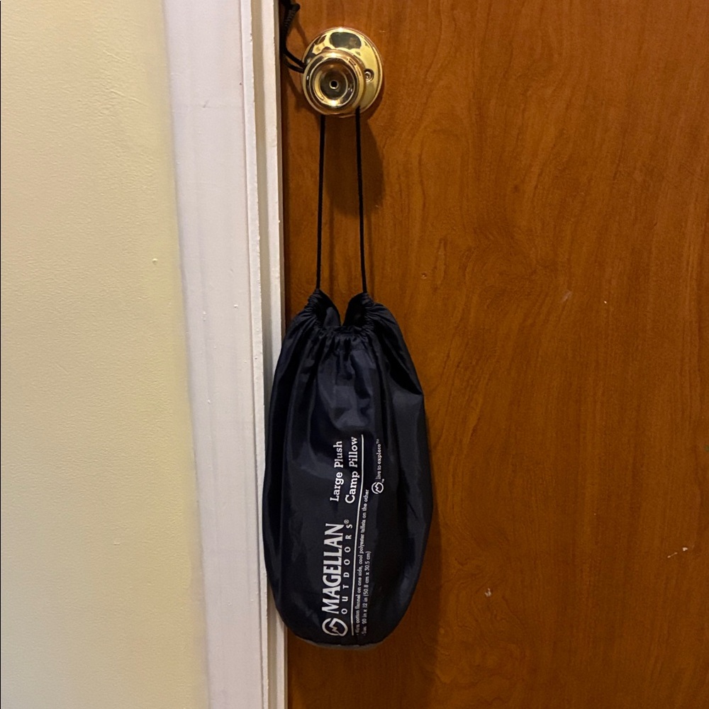 Magellan Outdoors Navy & Charcoal Drawstring Bag